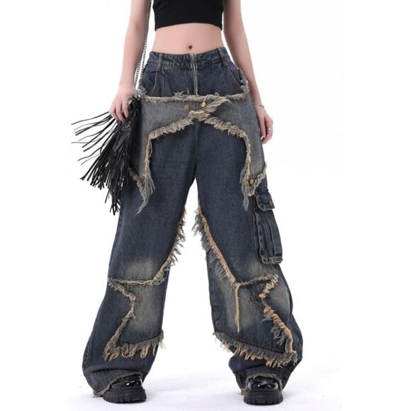 Vintage Aesthetic Y2K Baggy Jeans for Men & Women - High Rise and Soft Fit - Picture 2 of 5